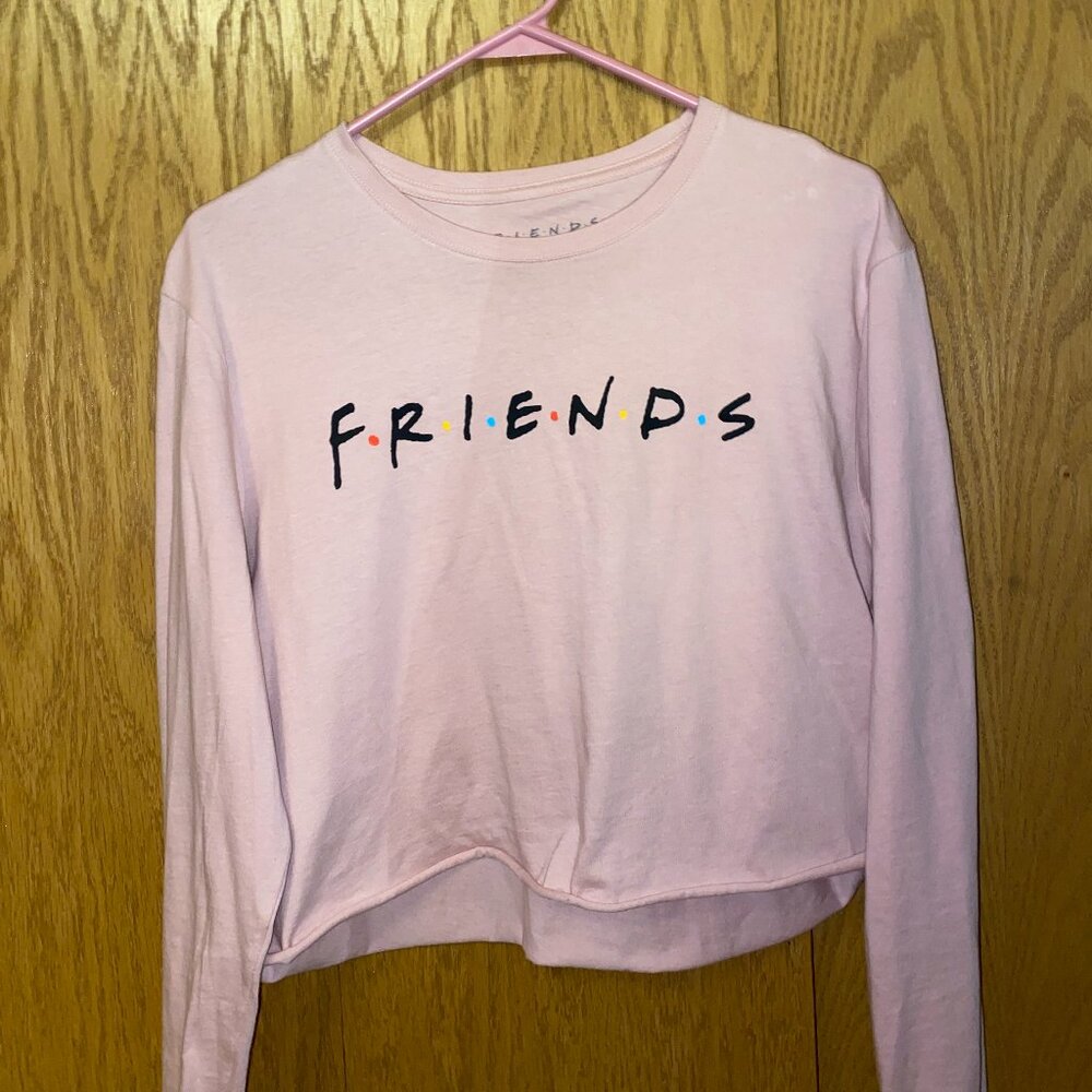 F.R.I.E.N.D.S Pink Cropped Long Sleeve Shirt
